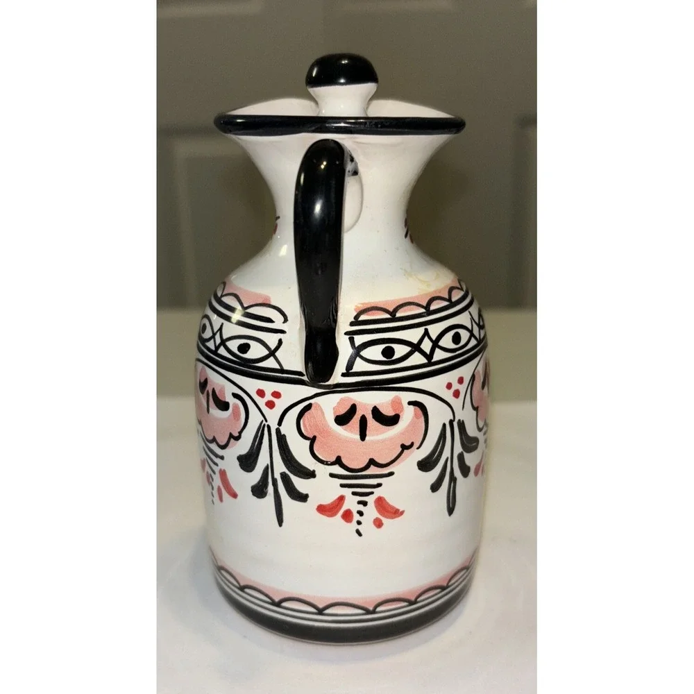Vintage Pottery Pitcher Vase Jug Signed Ronda 5